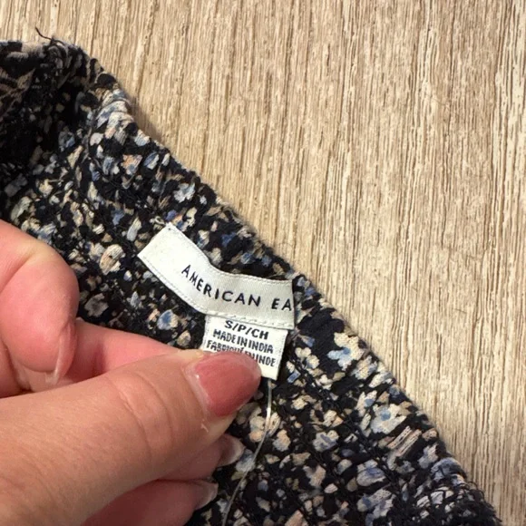 American Eagle Outfitters Black and White Strapless Dress - Picture 4 of 6